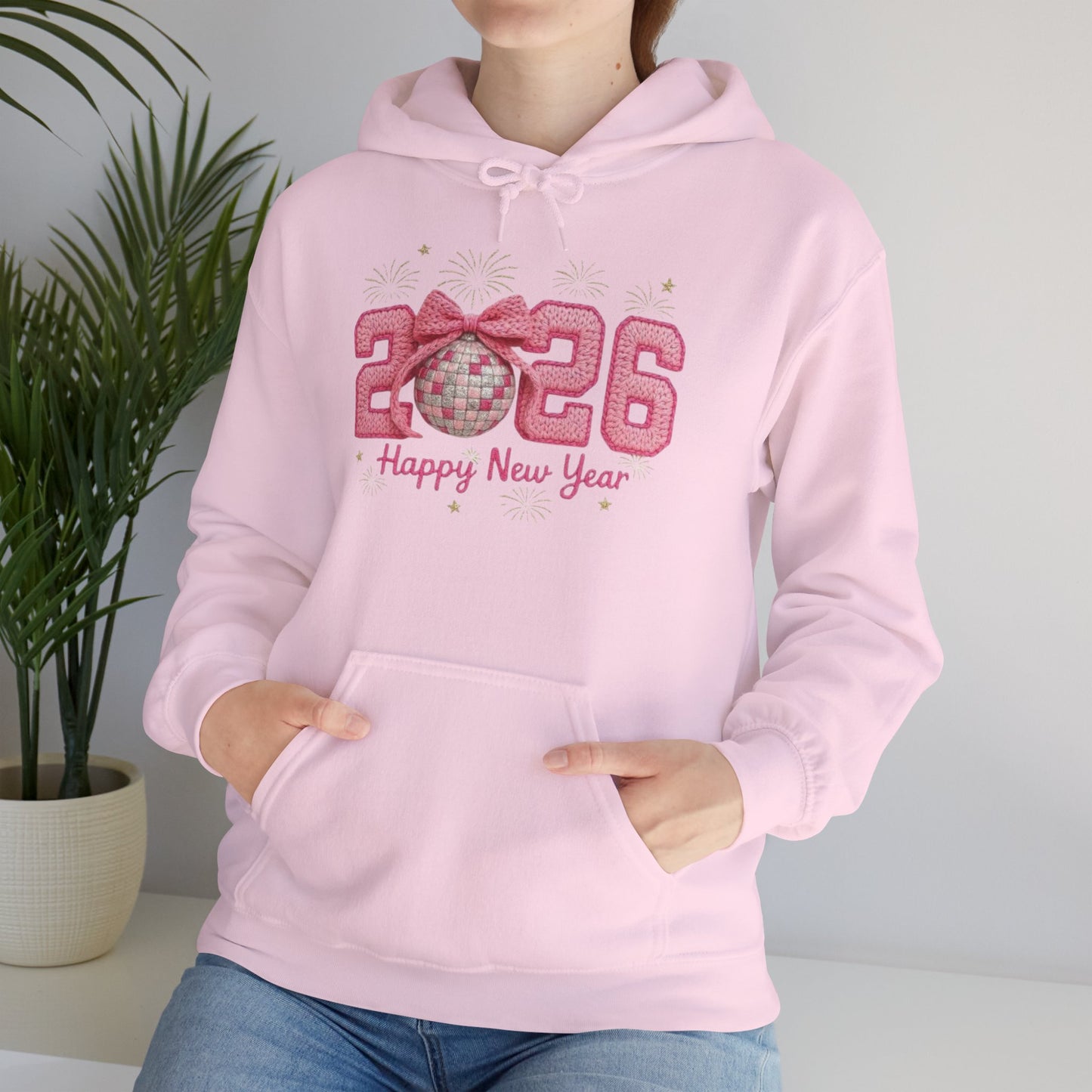 2026 Pink Glitter New Year Unise Sweatshirt