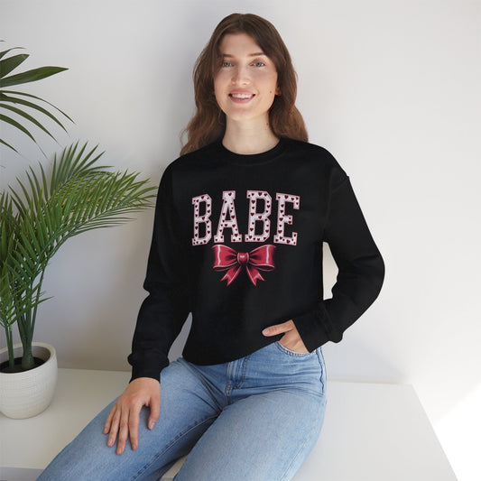 Babe Bow Crewneck Sweatshirt