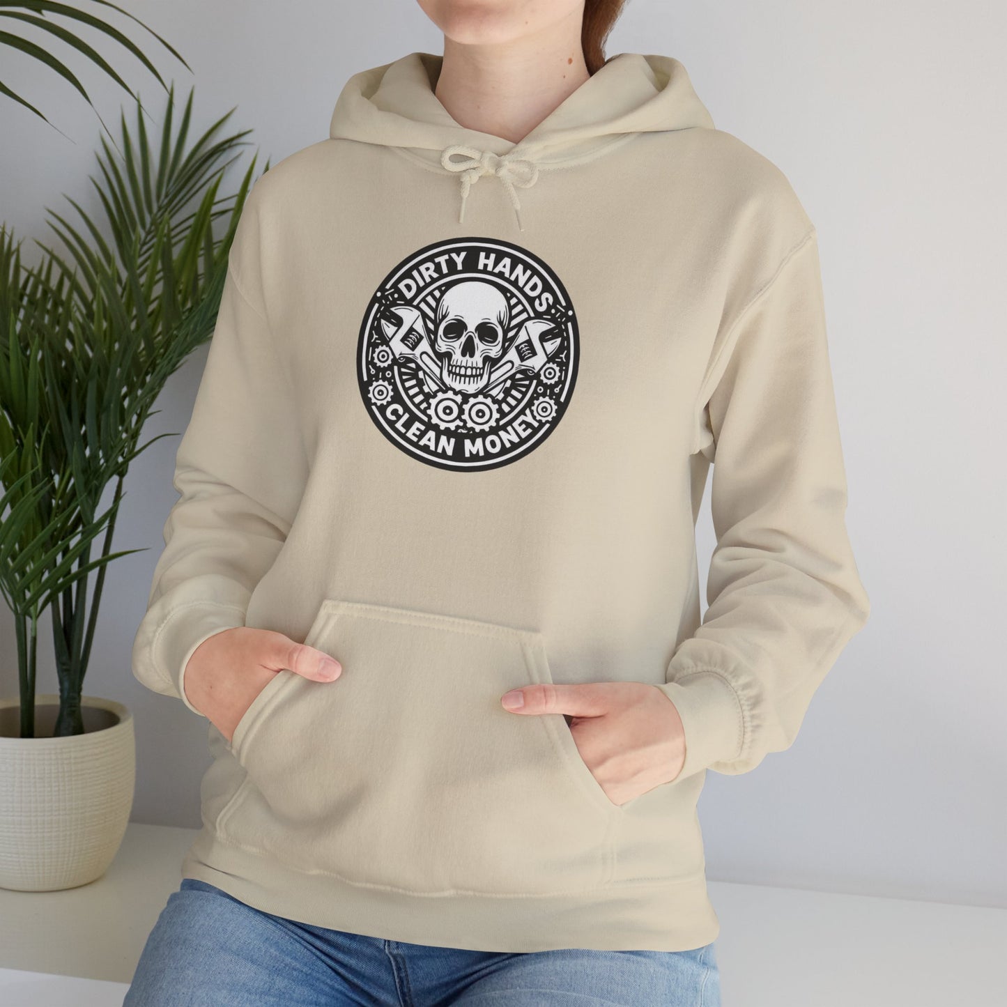 Dirty Hands Clean Money Skull Unisex Pullover