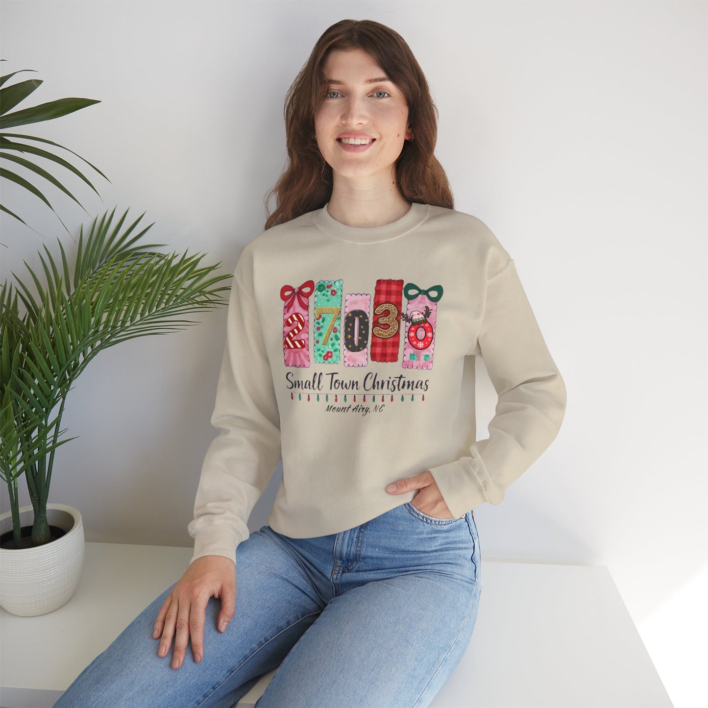 Small Town Christmas Zip Code Sweatshirt