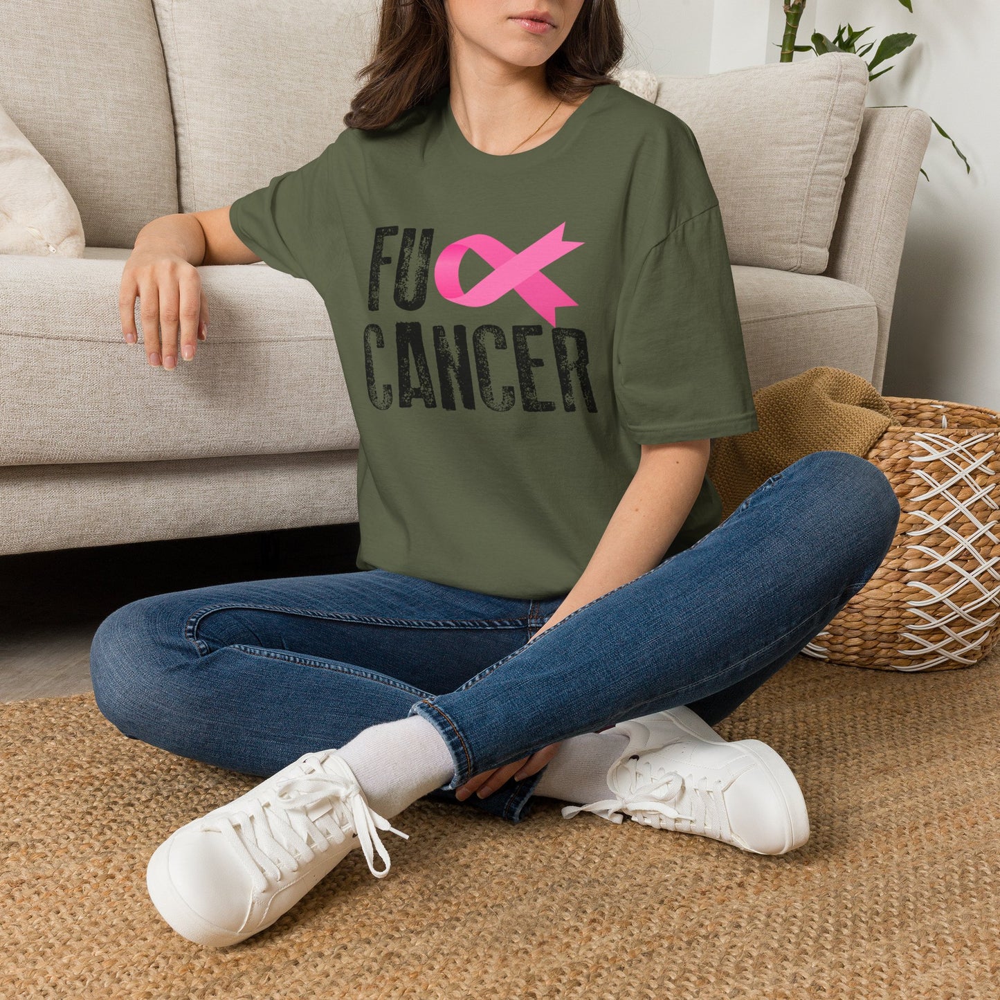 FU** Cancer Pink Ribbon Tee
