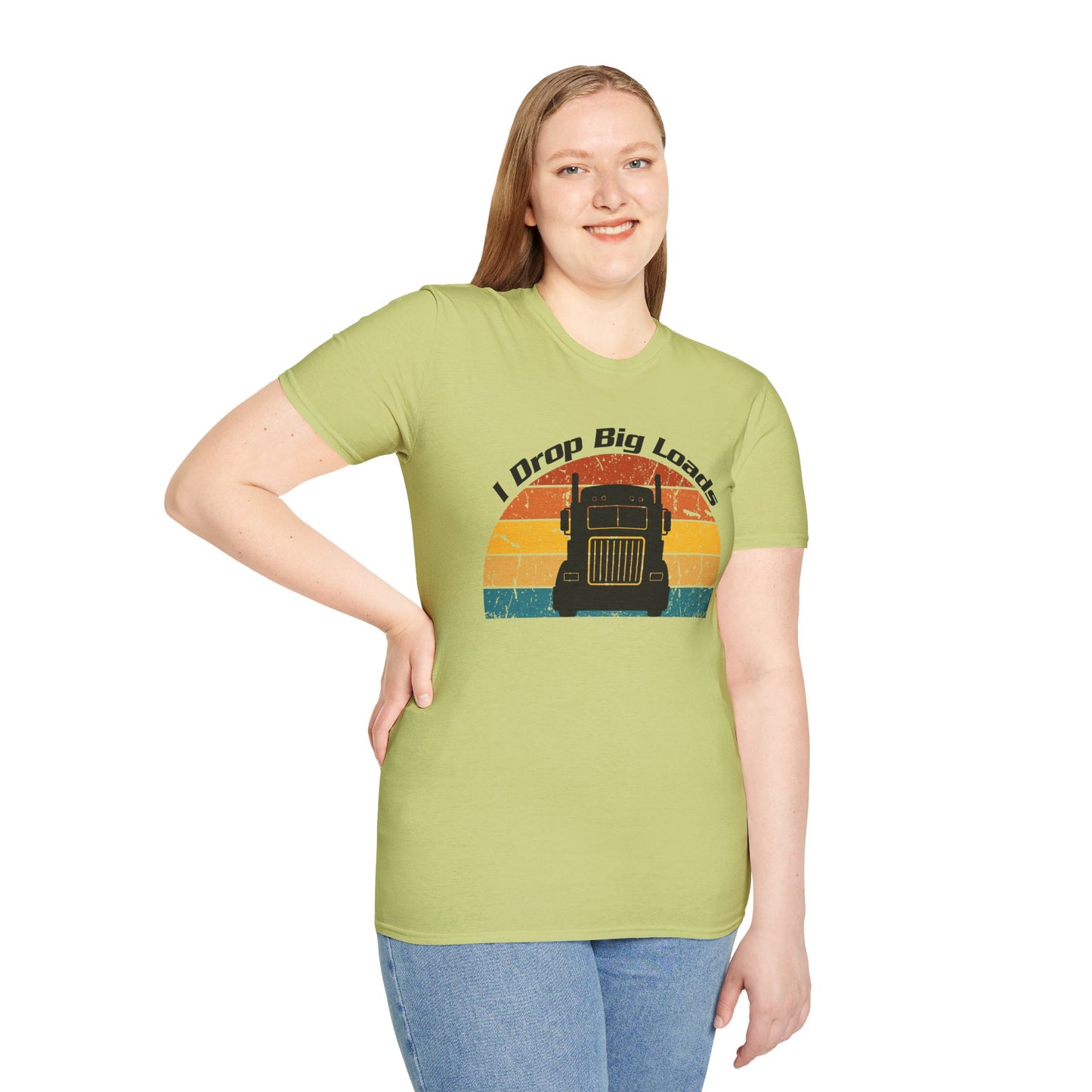 Funny "I Drop Big Loads" Trucker Unisex Tee