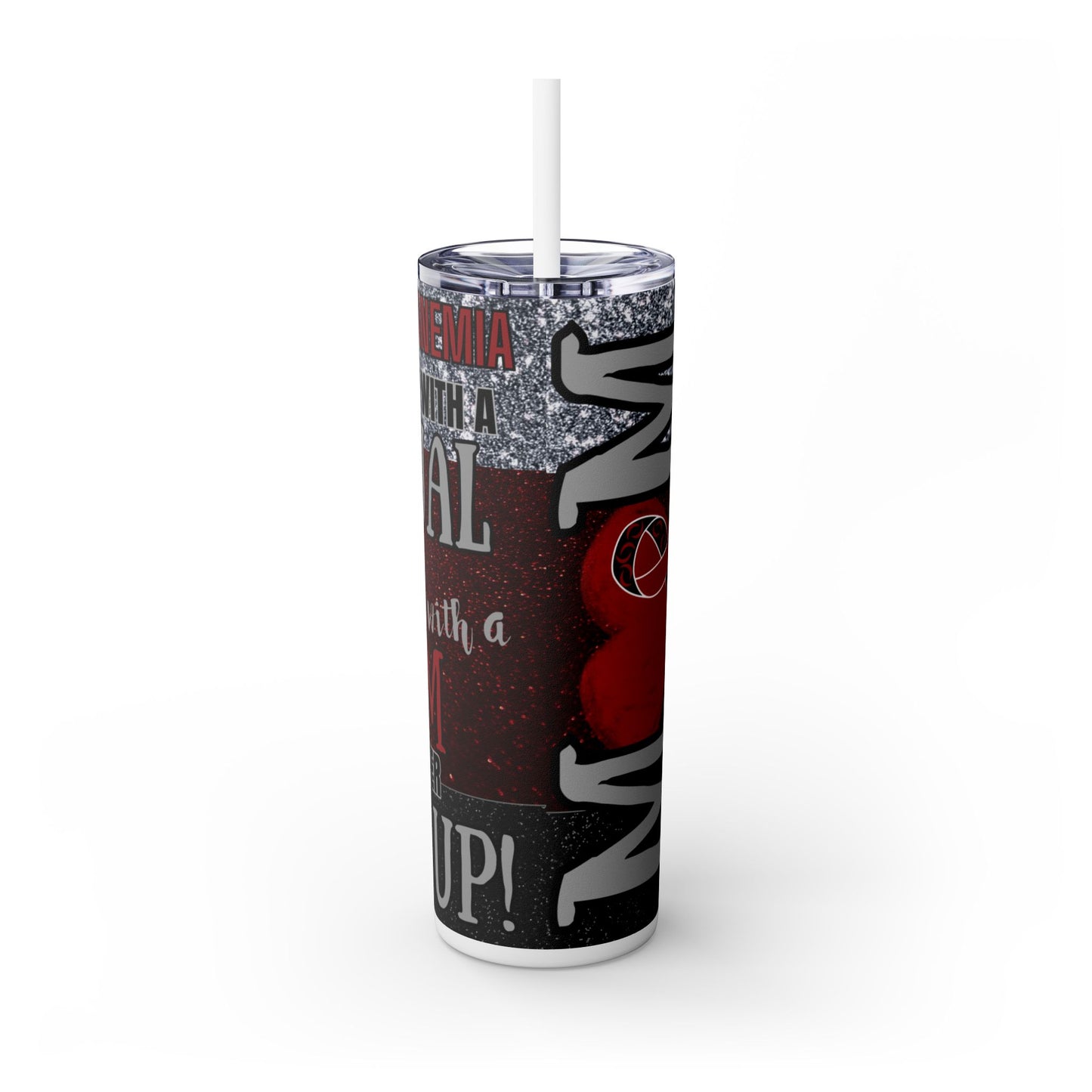 Sickle Cell Mom 20oz Skinny Tumbler with Straw