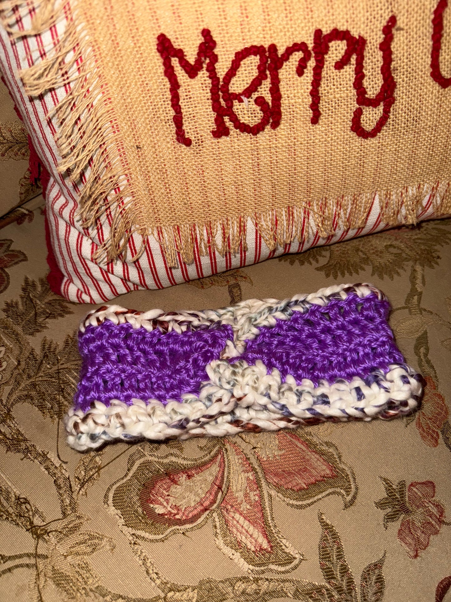 💜 Frosted Lavender Luxe Crocheted Ear Warmer