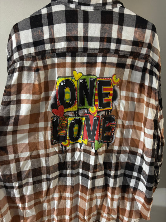 One Love Bleached Flannel - 2xl