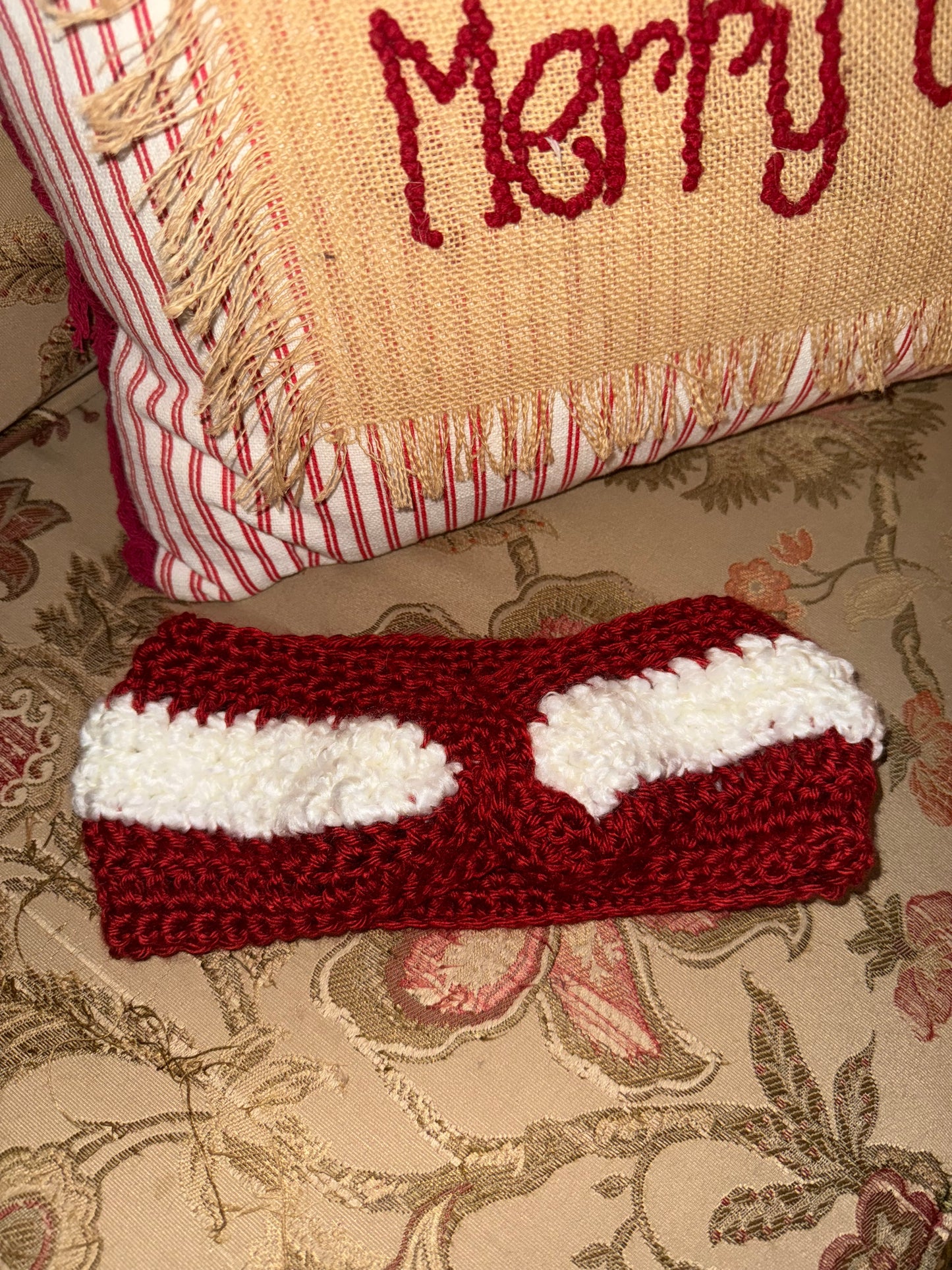 ❤️❄️ Peppermint Luxe Crocheted Ear Warmer