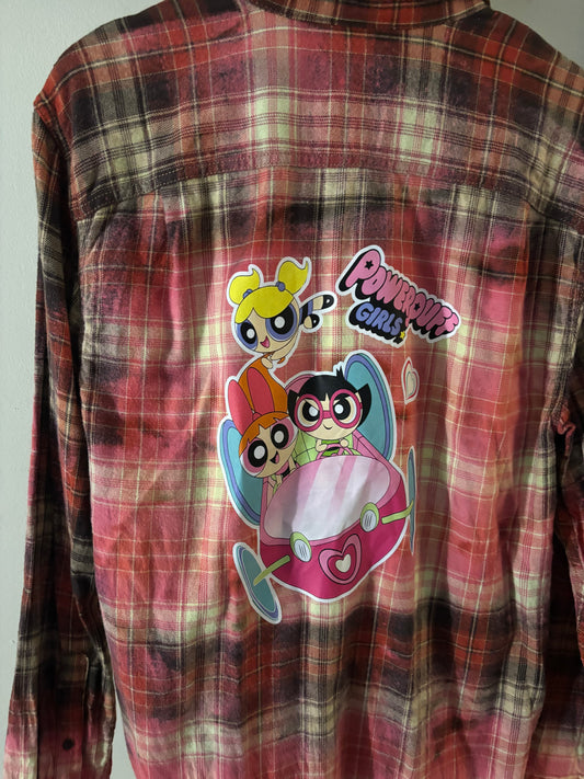 Powe Puff Girls Bleached Flannel - Small