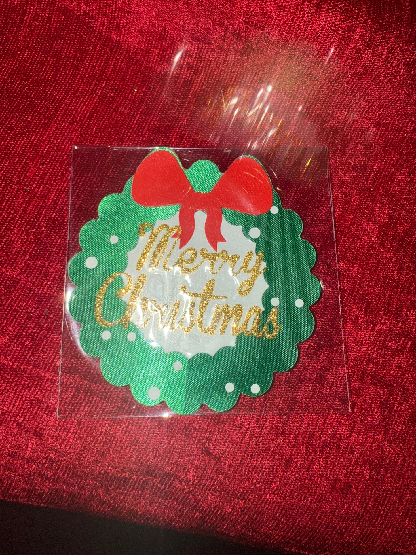 Merry Christmas Wreath Nipple Covers