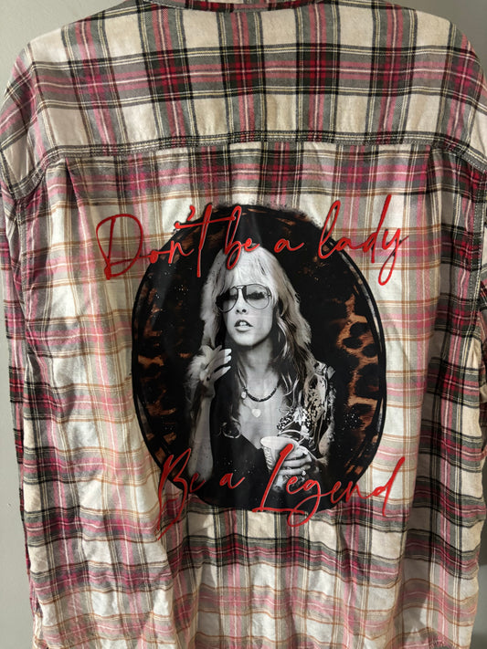 Be A Legend Bleached Flannel - 2XL